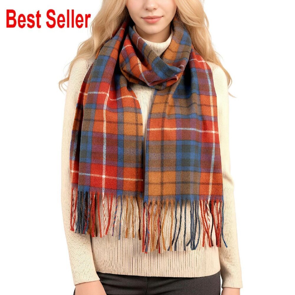 Scottish Tartan Plaid Scarf Cashmere Feel Winter Warm Classic Elegant